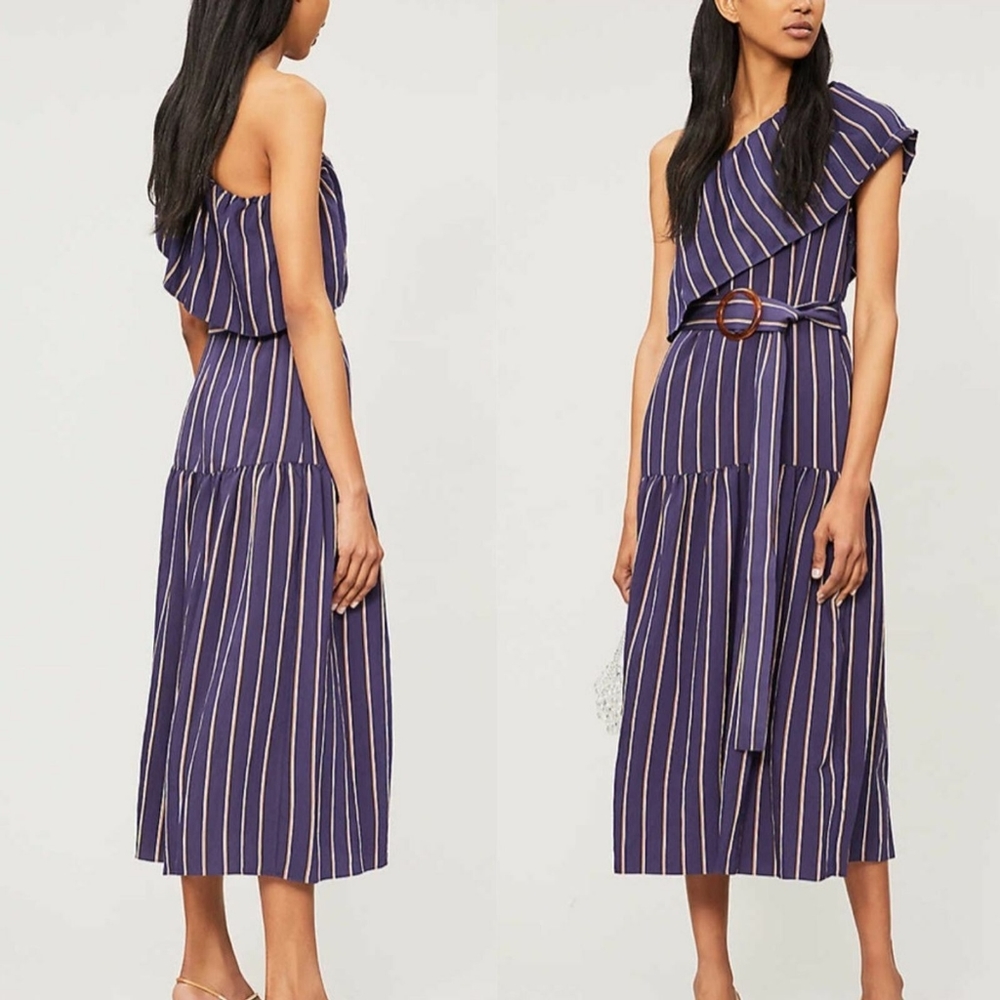 NEW- Topshop Sicily One Shoulder Midi Dress,  Size 12